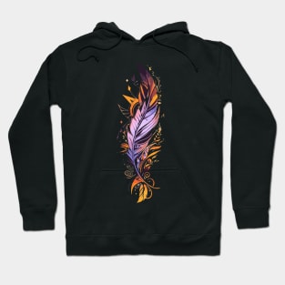 A feather sunset watercolor Hoodie